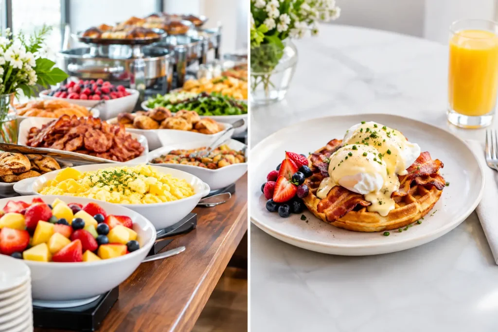Brunch Buffet Versus Plated Brunch for Your Table